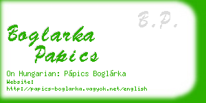 boglarka papics business card